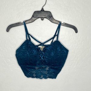 BOZZOLO teal lace bra